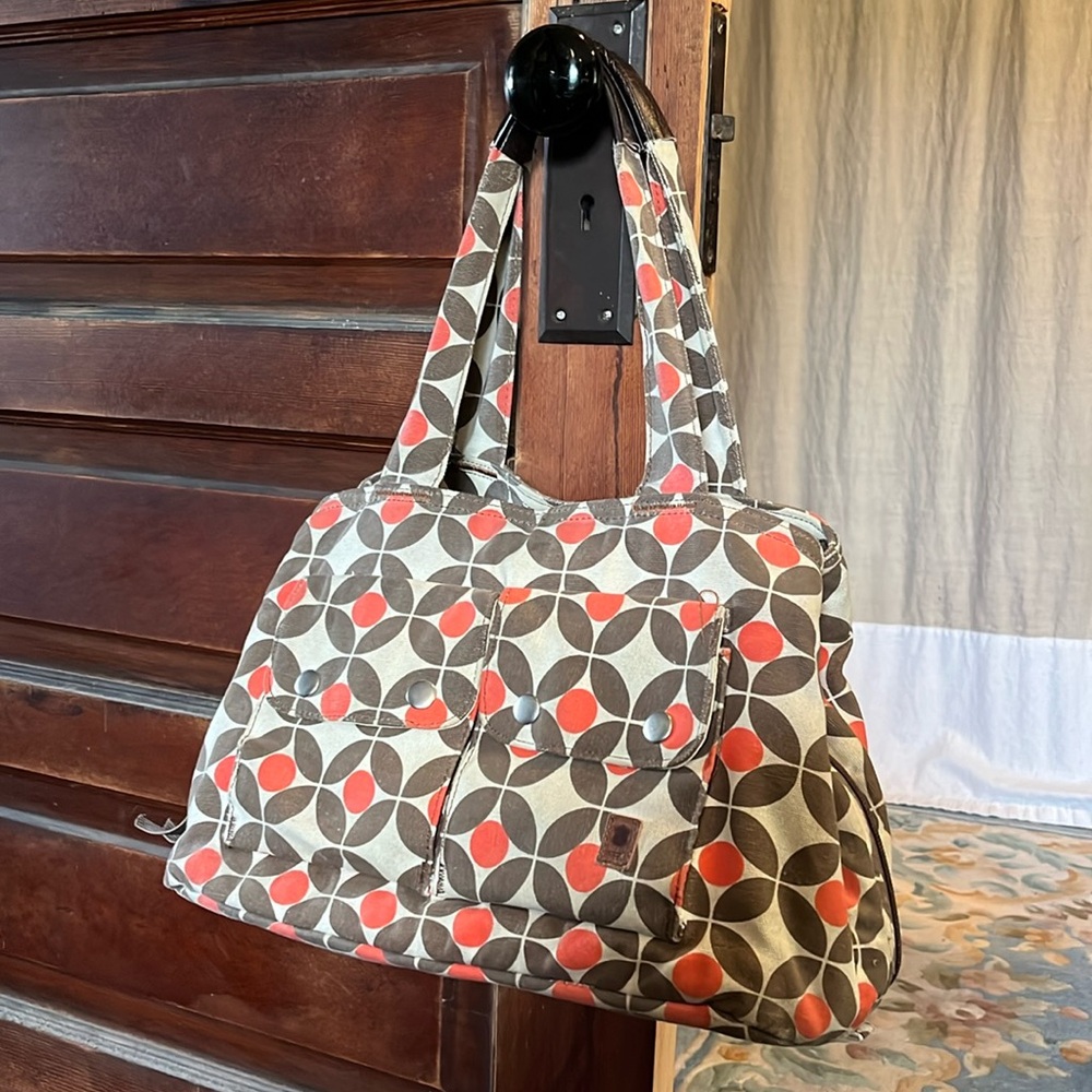 Brooklyn Industries three part bag with retro pattern